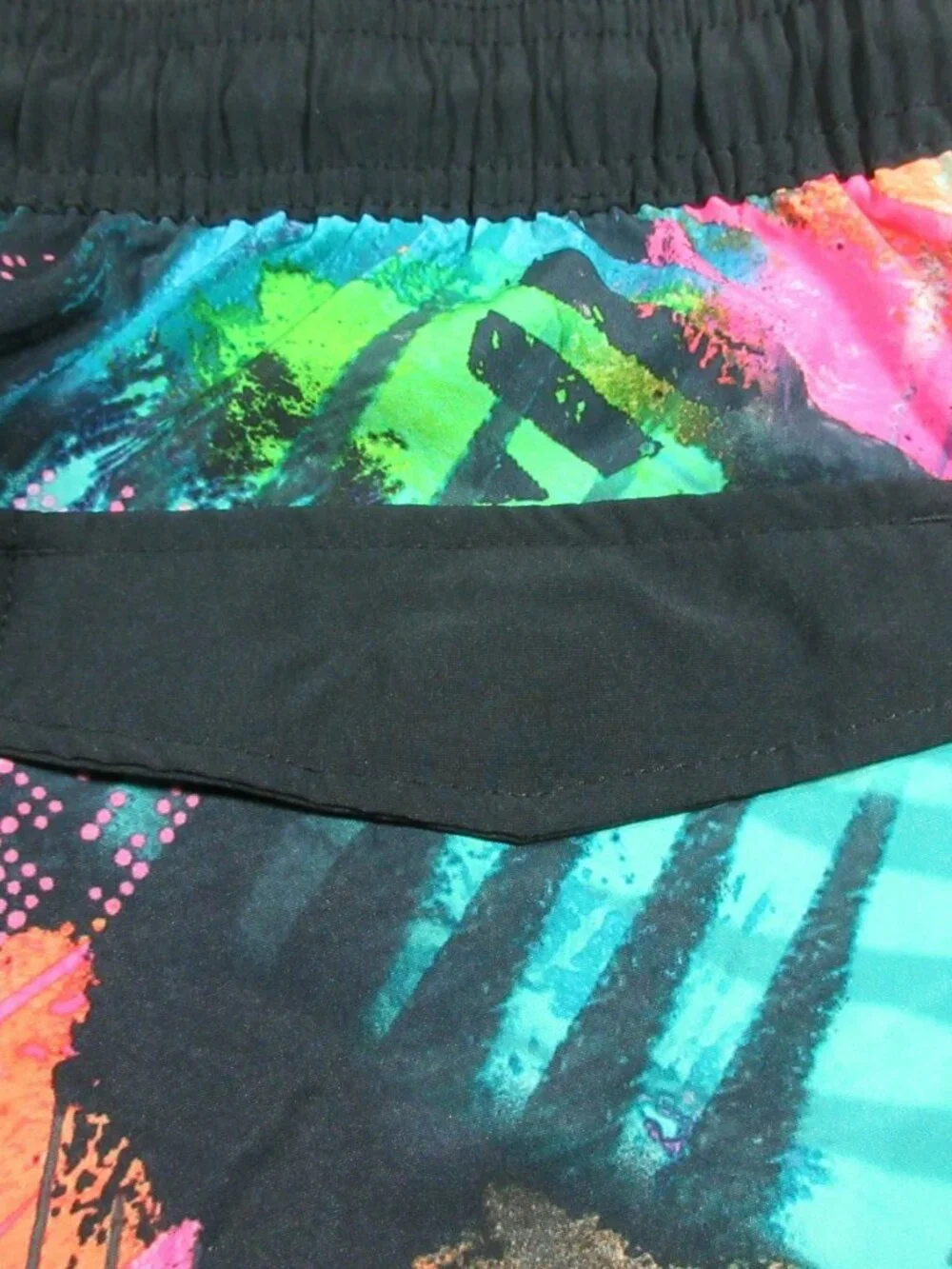 Hot Coals mens colorful unlined Hawaiian swim trunks L EUC